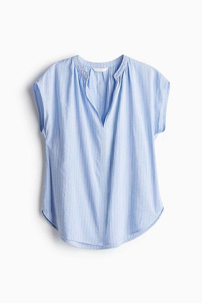 H&M Band-collar Blouse