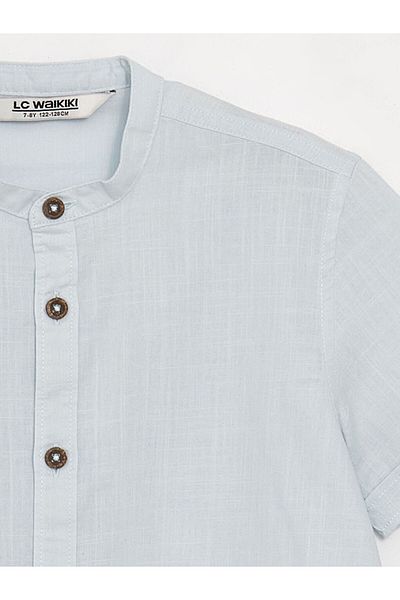 LC Waikiki Hakim Collar Basic Short Sleeve Boy's Shirt