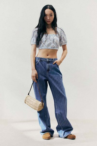 H&M Lacing-detail Cotton Blouse