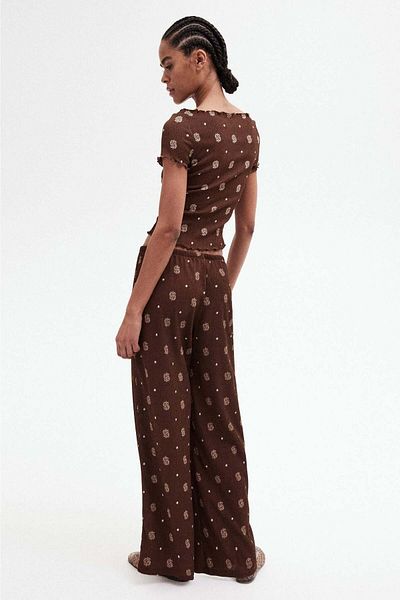 H&M Crinkled drawstring trousers