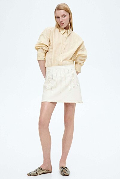 H&M Coated mini skirt