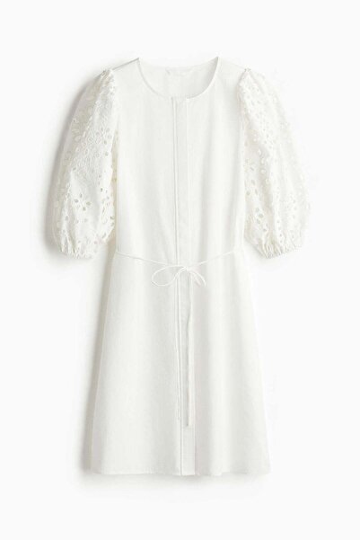 H&M Broderie anglaise-sleeved dress