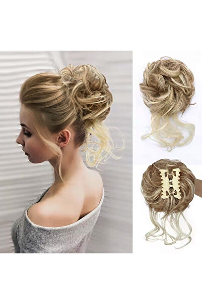 TAM TARZ Ακατάστατος κότσος με κούμπωμα και ουρά - Ρωσικό καστανό με πλατινέν...