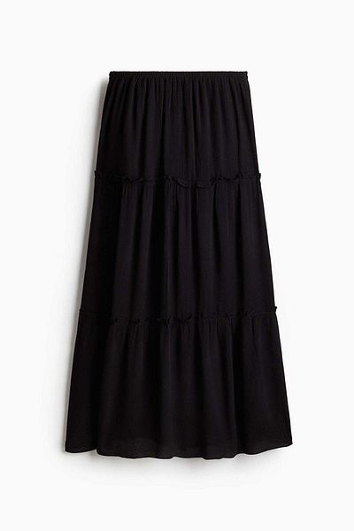 H&M تنورة ماكسي مجعدة