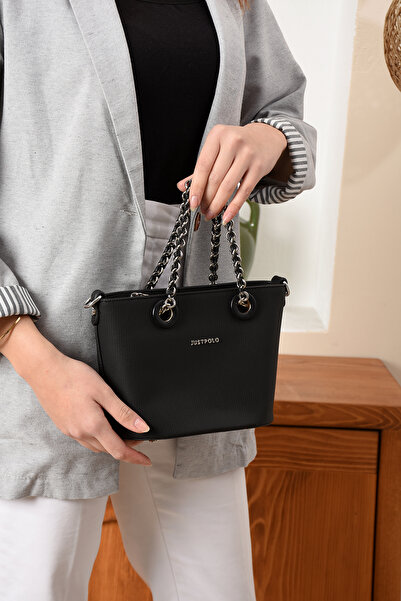 Just Polo حقيبة كتف وكتف نسائية قماش بولو