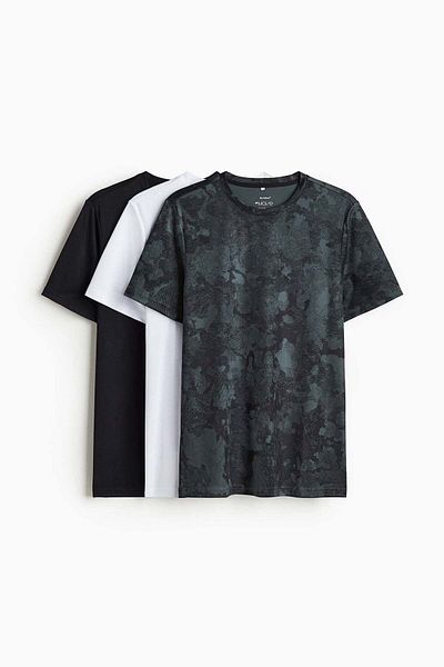H&M مجموعة من 3 قمصان رياضية DryMove™