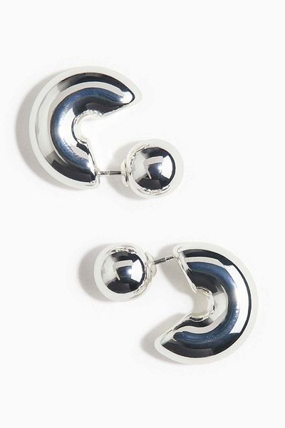 H&M Ball-back hoop earrings