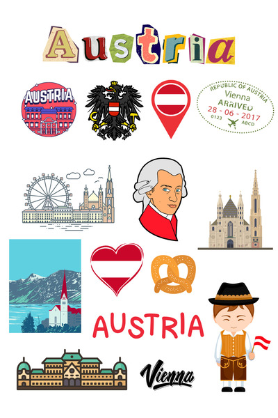 ANSHA CRAFTS Avusturya Sticker Seti Bullet Journal - Ajanda - Planner - Defte...