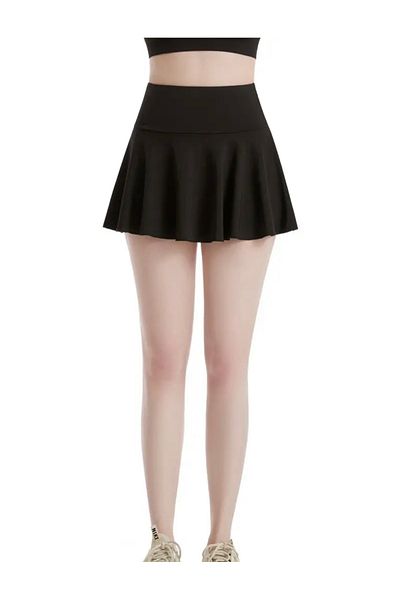 CRNSSWİMWEAR Women's Black Bikini Bottom Washless Skirt