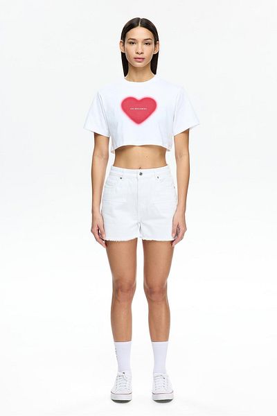LES BENJAMINS LB BRAND PRINTED SPECIAL SERIES T-SHIRT CROP TEE