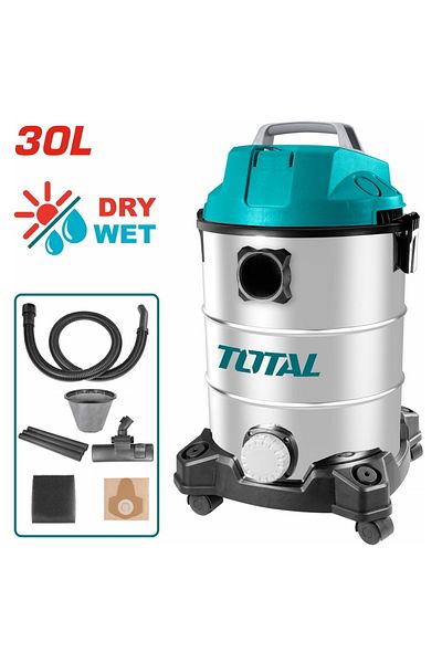 TOTAL Vacuum Cleaner Wet and Dry 1300W 30L