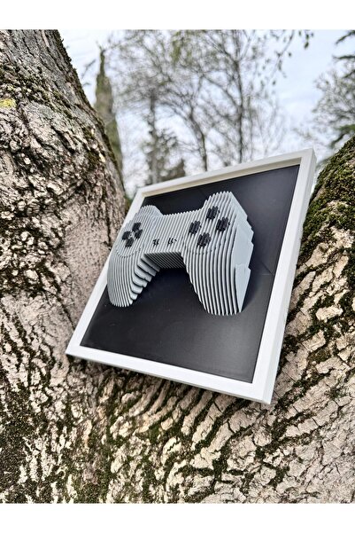 WORK3D 3D Layered Nostalgia Ps1 Gamepad Painting - Wall Decor for Game Lovers