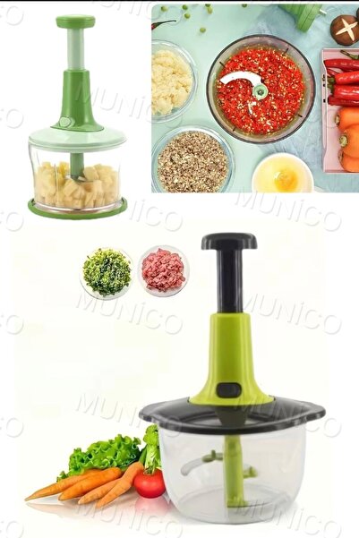 Munico Manuel Sebze Kıyma Makinesi Pres Tipi Ev Tipi Sarımsak Et Kesici Öğütü...