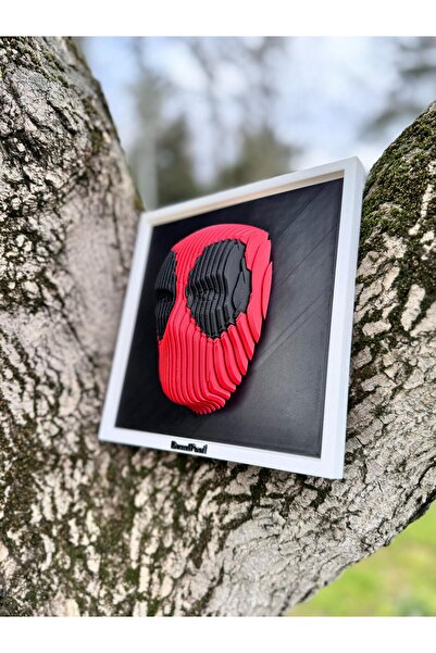 WORK3D Pictură 3D stratificată DeadPool – Artă decorativă de perete cu temati...