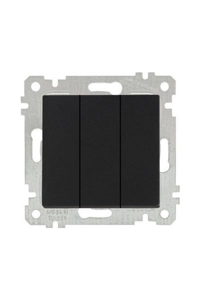 Mutlusan Rita Recessed 3-Piece Key Black