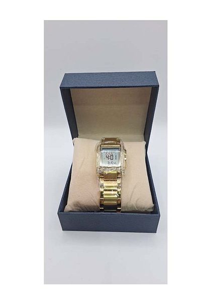 AL FAJIR Deluxe Islamic Prayer Clock Gold Crystal Prayer Time Alarms Arabic and English Calendar