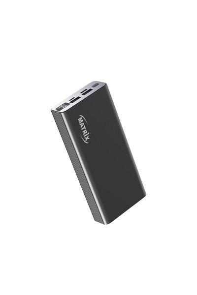 Matrix Power Bank With Display Screen - 20000 mAh - Black - M-PD25