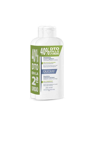 Ducray Kelual Squanorm Shampoo Gegen Fettige Schuppen, Packung 2 X Ducray 400 ml