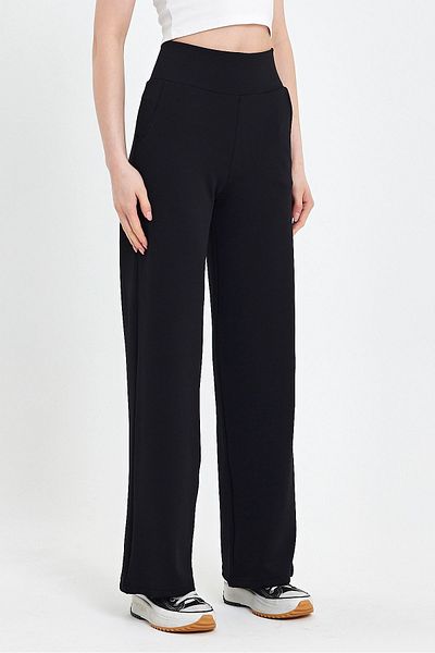 KUPON TEKSTİL Premium Quality Crepe Fabric Lycra Bodice Belt Palazzo Pants - Casual Comfortable Fit