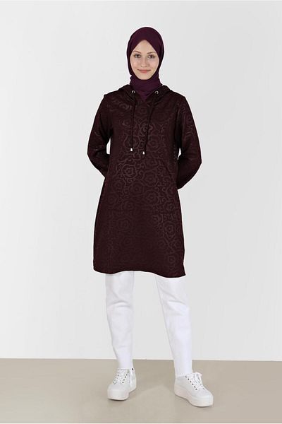 Alvina PATTERNED POCKET HOODED TUNIC 42368