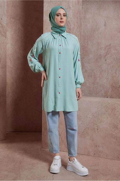 Alvina TASSEL DETAIL BUTTONED TUNIC 43913