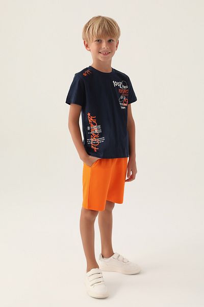 Rolypoly Boy's Skateboard Printed Short Sleeve Shorts Pajama Set
