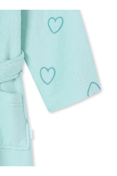 Schiesser Bademantel Aqua Kids Girl Bade-Mantel Sauna Morgen-Mantel