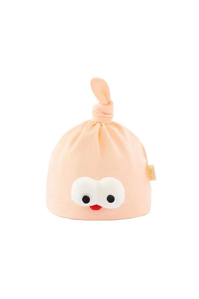 Generic Baby Beanie Cotton Hats For Newborns - Peach
