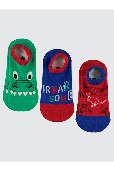 Civil Boys Boy's 3-Piece Ballerina Socks 2-12 Years Red