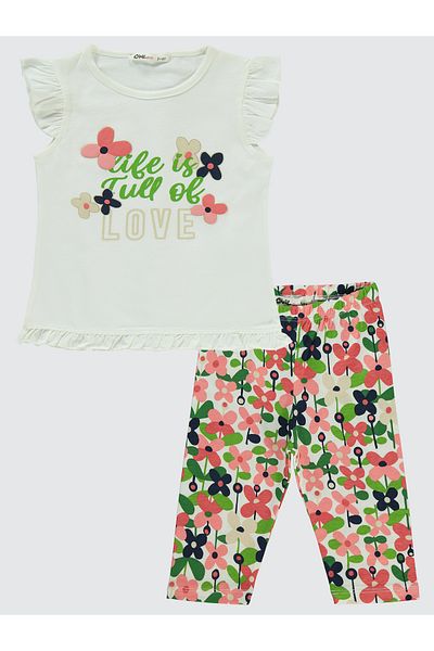 Civil Girls 2-5 Years Old Girl's Ecru Suit Set