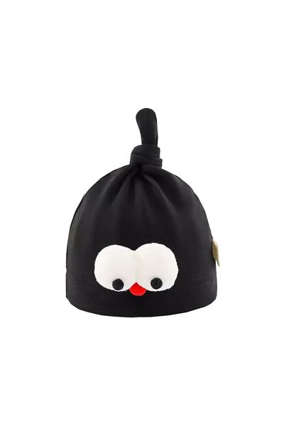 Generic Baby Beanie Cotton Hats For Newborns - Black