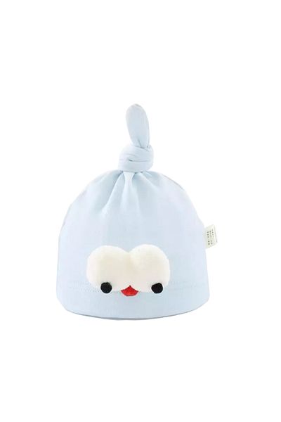 Generic Baby Beanie Cotton Hats For Newborns - Sky Blue