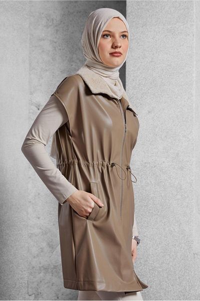 Alvina Faux Leather Vest 45289