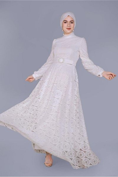 Alvina Lace Round Neck Dress 41662