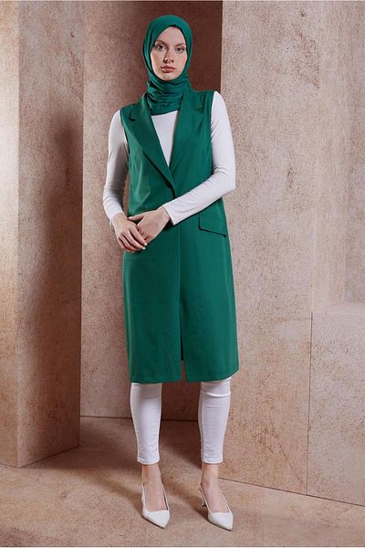 Alvina 44660 Model Double Breasted Collar Vest