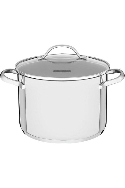 TRAMONTINA Since 1911, Made In Brazil - Una 24cm 7.7l Stainless Steel Stock Pot With Tri-ply Bottom