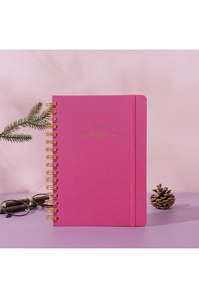 Victoria's Journals A5 Canvas Spiral Marked Notebook Hard Cover 160 Sheets 100 Graム