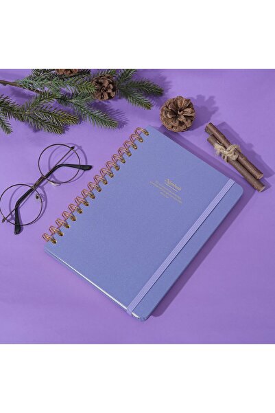 Victoria's Journals Canvas Spiralli Sert Kapak Defter A5 (14,8x21cm) 160 sayfa 100 gram Noktalı