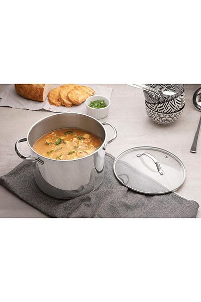 TRAMONTINA Since 1911, Made In Brazil - Una 24cm 7.7l Stainless Steel Stock Pot With Tri-ply Bottom