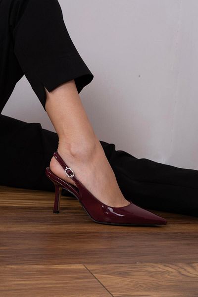 sovrana High Heels - Burgundy Patent Leather