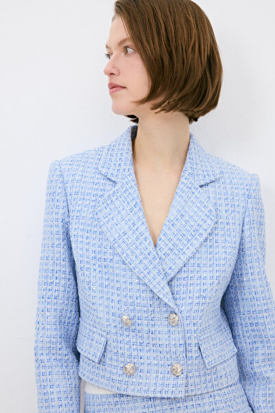 adL Kruvaze Crop Ceket