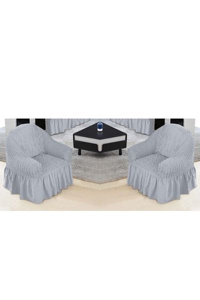 smart home Attractive bubble pattern stretch fabric sofa and chair cover, 2-piece set