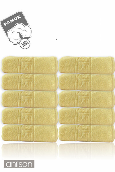 Anılsan 10 Лич Жовто-білий Жовтий Yenikontrol 490 г Спа та готельний рушник для ванної кімнати