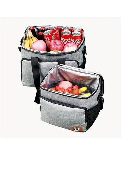 YOYOSO Gray Double Compartment Meal Bag