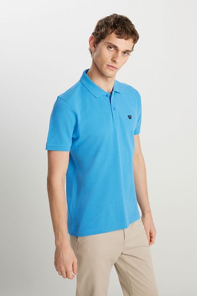 WRANGLER Μπλουζάκι με γιακά πόλο από 100% βαμβάκι κανονική εφαρμογή