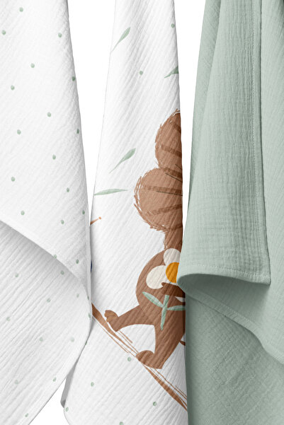 Casadora Baby Simba 100% Cotton 3-Piece Muslin Cover Set -55X55Cm