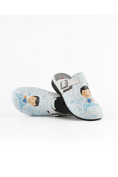 DR KLOMPA Ανδρικές παντόφλες Doctor Ms576 Printed Doctor Orthopedic Sabo Slippers