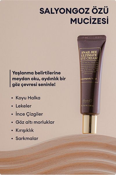 Benton 10g Dark Circles - Dark Circles, under Eye Bags, Anti-Wrinkle Snail Extract Eye Cream