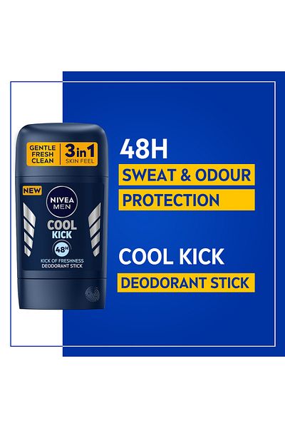 NIVEA NIVEA MEN Cool Kick, Deodorant for Men, Fresh Scent, Stick 50ml