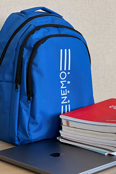 FCSTORE Унісекс синій спортивний рюкзак з водовідштовхувальною тканиною, 45x30x15 см, 24 л, з можливістю розміщення ноутбука